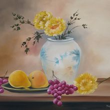 Naturezas-mortas (tinta à óleo).. Traditional illustration, Fine Arts, Interior Architecture, Interior Design, Painting, Drawing, Realistic Drawing, Artistic Drawing, Decoration, Interior Decoration, and Oil Painting project by Jayme Gonzalez - 10.11.2022