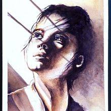 Meu projeto do curso: Retrato artístico em aquarela. Un progetto di Belle arti, Pittura, Pittura ad acquerello e Disegno di ritratti di sara alves - 07.10.2022