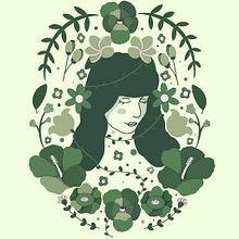 Mi proyecto del curso: Retrato ilustrado con elementos botánicos. Projekt z dziedziny Trad, c, jna ilustracja, Ilustracja c, frowa, R, sunek botaniczn, R, sunek c i frow użytkownika Susana Alejandra Carranco Galicia - 12.10.2022