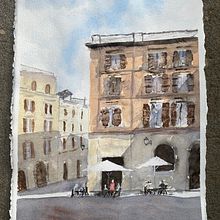 My project for course: Modern Techniques for Watercolor Cityscapes. Pintura, e Pintura em aquarela projeto de Emiliano - 12.10.2022