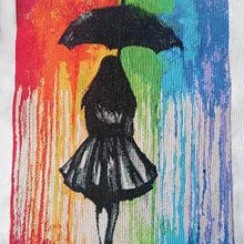Rainbow rain . Projekt z dziedziny  Haft,  Sztuki piękne i Craft użytkownika Davinia Martínez Alcocer - 12.10.2022