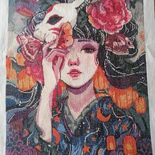Masquerade. Projekt z dziedziny  Haft, Craft i  Sztuki piękne użytkownika Davinia Martínez Alcocer - 12.10.2022