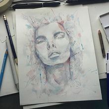 My project for course: Experimental Portraiture with Ink, Tea and Alcohol. Un proyecto de Bellas Artes, Pintura, Dibujo e Ilustración con tinta de willie jimenez - 11.10.2022