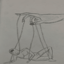 A veces somos marionetas del mundo.. Traditional illustration project by Ivet Martínez - 10.13.2022