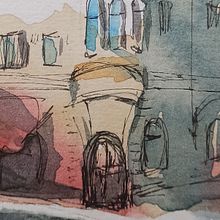 My project/Mein Abschlussprojekt: Architektonische Zeichnung mit Aquarell und Tinte. Sketching, Drawing, Watercolor Painting, Architectural Illustration, Sketchbook & Ink Illustration project by stefan - 10.13.2022