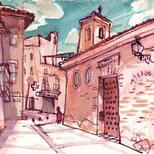 Spain sketches. Traditional illustration, Painting, Watercolor Painting, Sketching, Sketchbook, and Drawing project by eleanor doughty - 10.13.2022