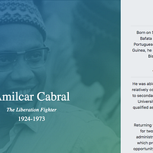 Tribute Page Amilcar Cabral. Web Design, e Desenvolvimento Web projeto de Mário Cardoso - 14.10.2022