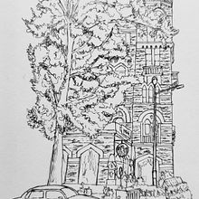 Starbucks, The Taj Mahal Palace Hotel, Mumbai. Projekt z dziedziny Trad, c, jna ilustracja,  Architektura i Sketching użytkownika shefali040793 - 14.10.2022