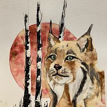 Mon projet du cours : Portraits expressifs d'animaux à l'aquarelle. Traditional illustration, Watercolor Painting, Realistic Drawing, and Naturalistic Illustration project by Virginie Boivin - 10.12.2022