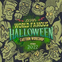 The World Famous Halloween Cartoon Workshop! Este martes. Een project van Traditionele illustratie,  Art direction y Ontwerp van personages van Ed Vill - 15.10.2022
