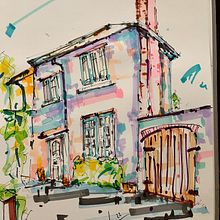My project for course: Expressive Architectural Sketching with Colored Markers. Sketching project by Max Robertson - 10.15.2022