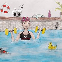 Mein Abschlussprojekt für den Kurs: Das Skizzenbuch als Erkundungsreise: Finde deinen Zeichenstil. Traditional illustration, Sketching, Creativit, Drawing, Watercolor Painting, Sketchbook, and Gouache Painting project by Myriam - 10.15.2022
