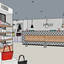 Mi proyecto del curso: Tienda H&M, Barcelona. Un progetto di Architettura d'interni, Interior design, Modellazione 3D, Progettazione 3D e Interior Design di Milla Karjalainen - 15.10.2022