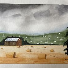 Mi proyecto del curso: Paisajes en acuarela: técnicas y herramientas experimentales. Fine Arts, Painting, and Watercolor Painting project by Elizabeth Posada - 10.15.2022