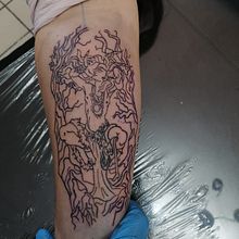 saturacion, texturas y control del color. Un progetto di Illustrazione tradizionale, Disegno, Illustrazione digitale, Design di tatuaggi e Disegno digitale di morteetdabo8 - 16.10.2022