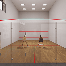 Squash Courts in a School . ArchVIZ de Shivang Madaan - 09.15.2022