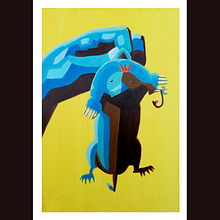 Kind Mole: Stylized Acrylic Painting: Explore Color and Shape. Un proyecto de Pintura acrílica y Pintura de the_flying_ewe - 16.10.2022