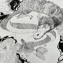 Sant Jordi - Trabajo a tinta. Un projet de Illustration traditionnelle, Dessin artistique , et Dessin de W4D - 23.04.2022