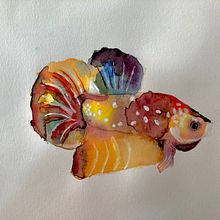 Meu projeto do curso: Técnicas experimentais de aquarela para principiantes. Projekt z dziedziny Trad, c, jna ilustracja,  Sztuki piękne, Malowanie akwarelą, Ilustracja naturalist i czna użytkownika Bianca Rigler Borges do Prado - 16.10.2022