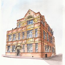 My project for course: Architectural Sketching with Watercolor and Ink. Traditional illustration, and Watercolor Painting project by george_rouse - 10.16.2022