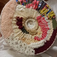 Mon projet du cours : Création d’une suspension lumineuse tissée. Arts, Crafts, Interior Decoration, Fiber Arts, and Weaving project by hortense.morel - 10.16.2022