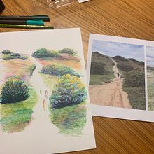 Meu projeto do curso: Paisagens em sketchbook: uma abordagem da cor. Projekt z dziedziny Sketching, Kreat, wność, R, sunek ołówkiem,  R, sunek i Sketchbook użytkownika Marilia Fontenelle - 16.10.2022
