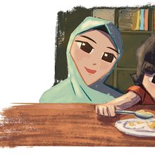 Nazneen story ( my first children book). Traditional illustration, Character Design, Children's Illustration, and Children's Literature project by Anam Jackson - 10.17.2022