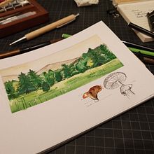 Mein Abschlussprojekt für den Kurs: Aquarellreiseheft. Ilustração tradicional, Pintura em aquarela, Ilustração arquitetônica, e Sketchbook projeto de Nicole Sillner - 17.10.2022