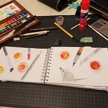 Kreatives Sketching mit Aquarell - Anfänger. Ilustração tradicional, Esboçado, Criatividade, Desenho, Pintura em aquarela, e Sketchbook projeto de Nicole Sillner - 17.10.2022