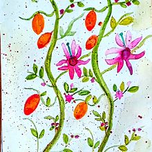 Mi proyecto del curso: Motivos para repetir. Ilustração tradicional, Pattern Design, Pintura em aquarela, e Estampagem projeto de Alicia Ibaceta Fernández - 17.10.2022