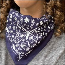 Katy Dika x Tiny Showcase- Atlas Staghorn Bandana. Traditional illustration, Design, Accessor, Design, Pattern Design, Fashion Design, and Textile Design project by Katy Dika - 10.17.2022