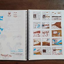 Meu projeto do curso: Criação de um livro sanfonado ilustrado. Traditional illustration, Editorial Design, Bookbinding, Children's Illustration, Narrative, and Picturebook project by Simone Schumacher - 10.17.2022