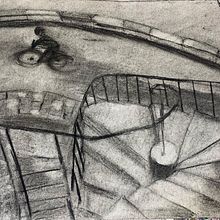 Proyecto 2 BA- Dibujo bicicleta y escalera de Henri Cartier-Bresson. Traditional illustration, and Photograph project by Ivet Martínez - 10.18.2022