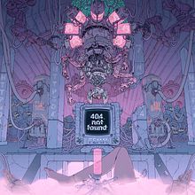 FEMM 404 not found album cover. Un proyecto de Ilustración tradicional, Ilustración digital y Creatividad de Max Prentis - 18.10.2022