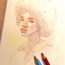 My project for course: Vibrant Portrait Drawing with Colored Pencils. Un progetto di Disegno, Disegno di ritratti, Sketchbook e Disegno con matite colorate di Yve - 18.10.2022