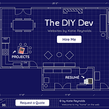 Portfolio Website: The DIY Dev. Un progetto di Web design, Web development e Architettura di Katie - 11.10.2022
