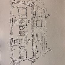 Sons house- Vienna Austria . Traditional illustration, Drawing, and Watercolor Painting project by Julie Ash - 10.15.2022