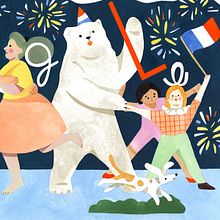 Doodle 14 juillet. Traditional illustration project by Julia Spiers - 07.14.2022