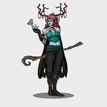 DnD Character of a friend, Druid Loraphine. Character Design project by Can Topsac - 10.19.2022