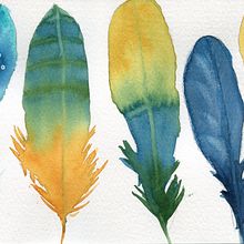My project for course: Practice Watercolor - Feathers. Pintura, Pintura em aquarela, e Multimídia projeto de Dianne Zimmerman - 19.10.2022