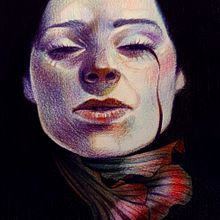 Il mio progetto del corso: Ritratto creativo in chiaroscuro con matita. Un proyecto de Ilustración tradicional, Dibujo a lápiz, Dibujo de Retrato, Dibujo artístico y Dibujo con lápices de colores de Anna Cercignano - 19.10.2022