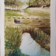 Mi proyecto del curso: Paisajes naturales en acuarela. Un progetto di Belle arti, Pittura e Pittura ad acquerello di juanfraleal - 20.10.2022