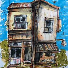 My project for course: Expressive Architectural Sketching with Colored Markers. Un progetto di Bozzetti, Disegno, Illustrazione architettonica, Sketchbook e Illustrazione con inchiostro di amamalaika - 20.10.2022