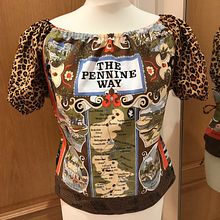 Tea towel to summer top - England themed Part 1. Fashion Design, Sewing, Upc, cling, Patternmaking, and Dressmaking project by tess - 10.20.2022