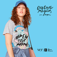 Remera Destinos Mágicos. Un proyecto de Ilustración tradicional y Dibujo digital de Flopa ☺ - 18.09.2022