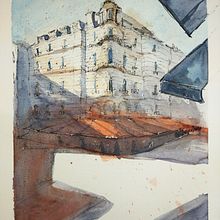 My project for course: Architectural Sketching with Watercolor and Ink. Projekt z dziedziny Sketching,  R, sunek, Malowanie akwarelą,  R, sunek architektoniczn, Sketchbook,  R i sunek atramentem użytkownika محمد مرزوق - 20.10.2022