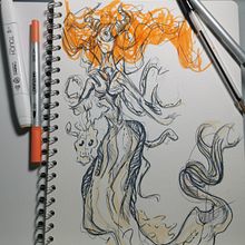 Mi proyecto del curso: Sketchbook fantástico: dibuja personajes desde la imaginación. Un projet de Illustration traditionnelle, Créativité, Dessin , et Carnet de croquis de Diego Fernando Berrio Castañeda - 21.10.2022