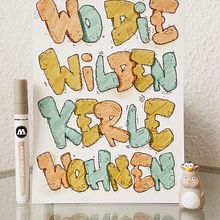 My project for course: Graffiti-Inspired Lettering: Wo die wilden Kerle wohnen. T, pograph, Calligraph, Lettering, T, pograph, Design, H, and Lettering project by Sebastian Rühl - 10.21.2022