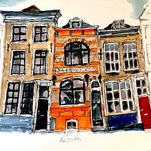 My project for course: Expressive Architectural Sketching with Colored Markers. Un progetto di Bozzetti, Disegno, Illustrazione architettonica, Sketchbook e Illustrazione con inchiostro di Marieke - 21.10.2022