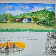 Cuaderno de viaje en acuarela: Recuerdo de Camboya . Projekt z dziedziny Trad, c, jna ilustracja, Malowanie akwarelą,  R, sunek architektoniczn i Sketchbook użytkownika Hector Morales Santana - 22.10.2022